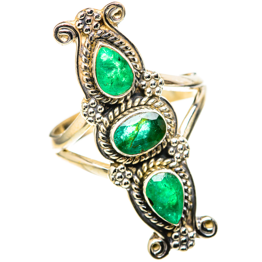 Zambian Emerald Rings handcrafted by Anasilvercos - RING128363 - Photo 2