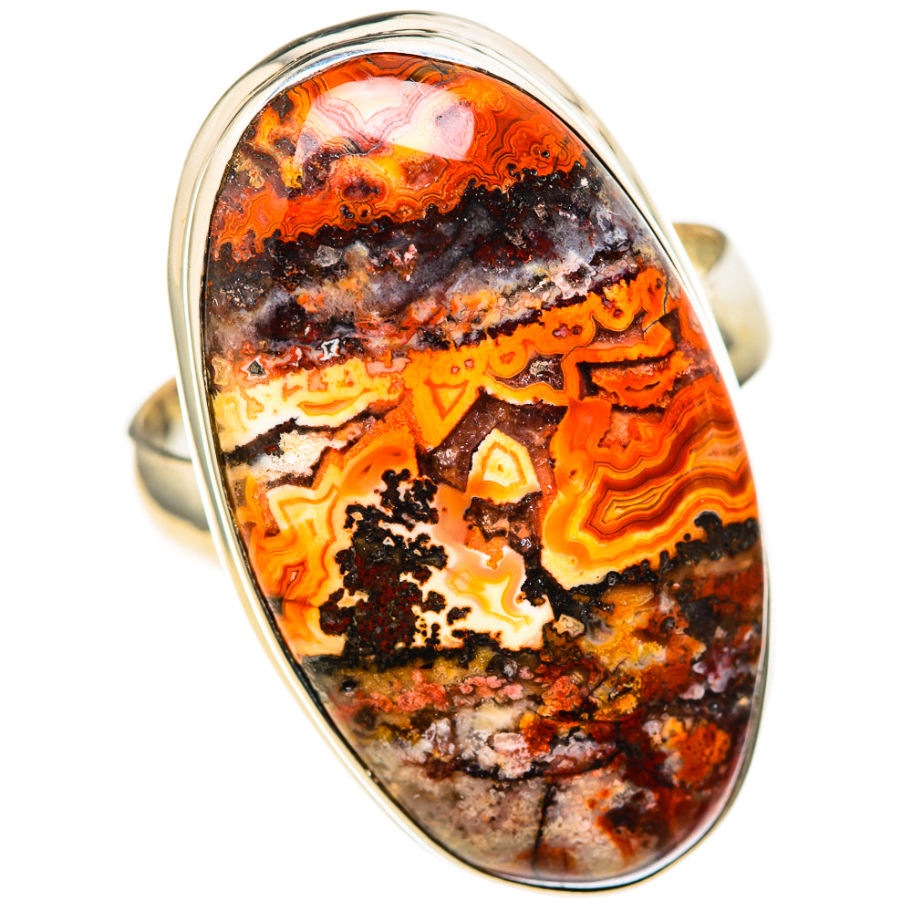 Crazy Lace Agate Rings handcrafted by Anasilvercos - RING128372 - Photo 2