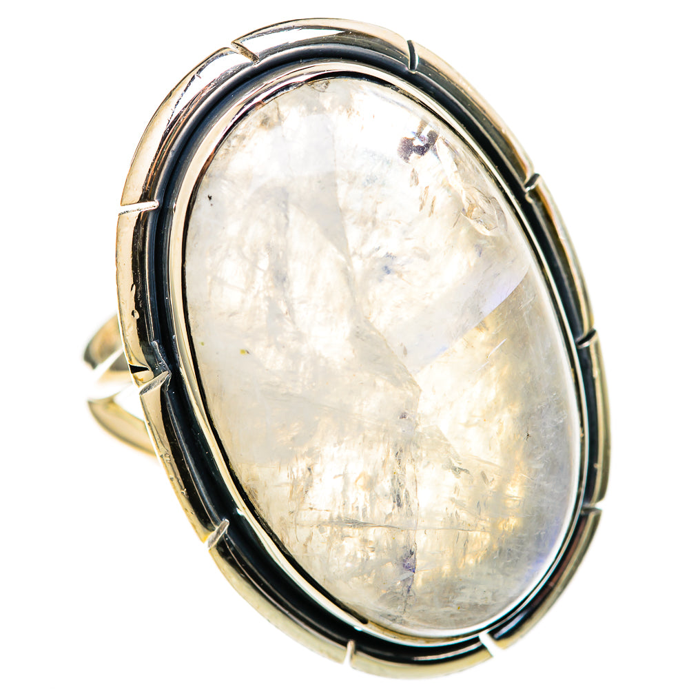 Rainbow Moonstone Rings handcrafted by Anasilvercos - RING128376 - Photo 2