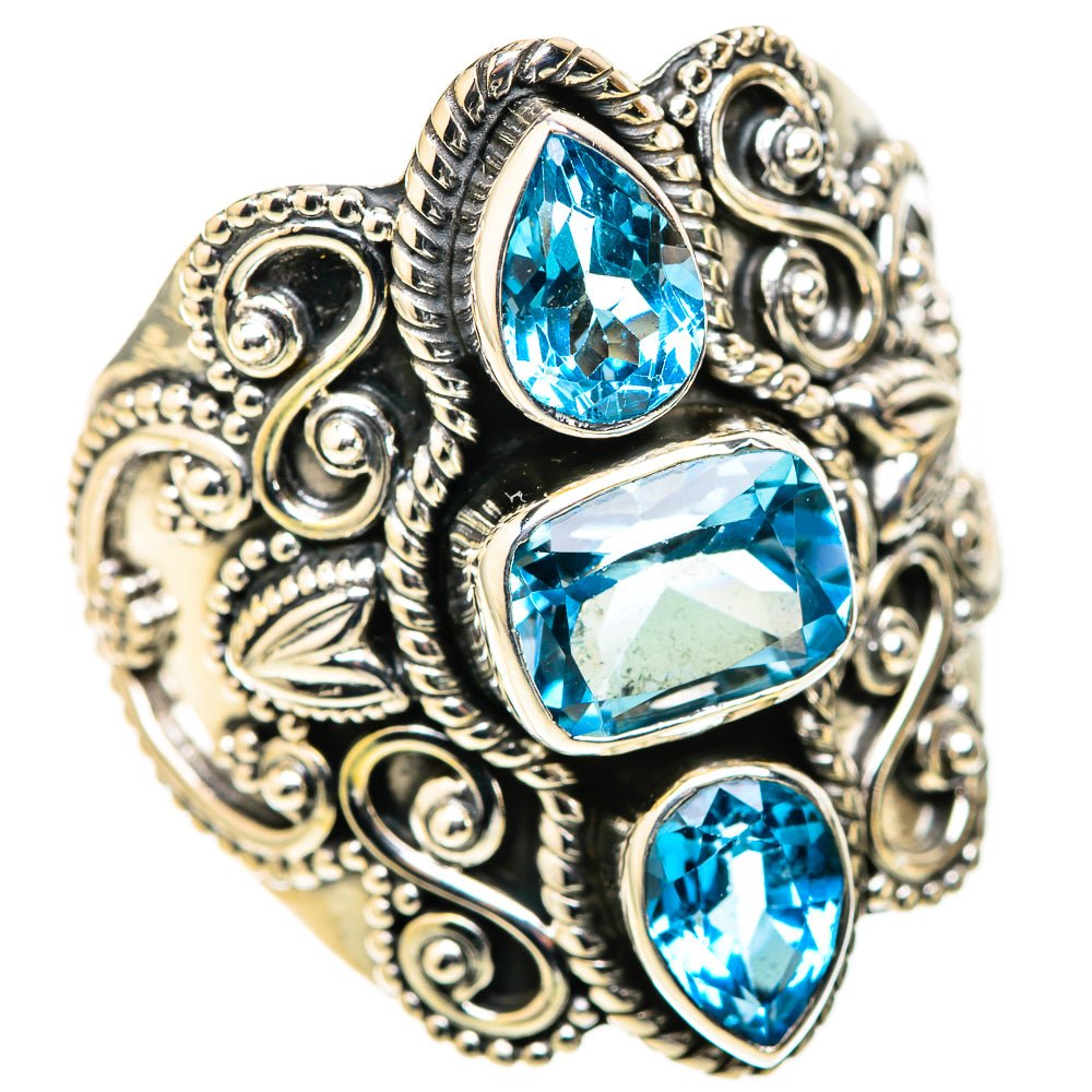 Blue Topaz Rings handcrafted by Anasilvercos - RING128388 - Photo 2