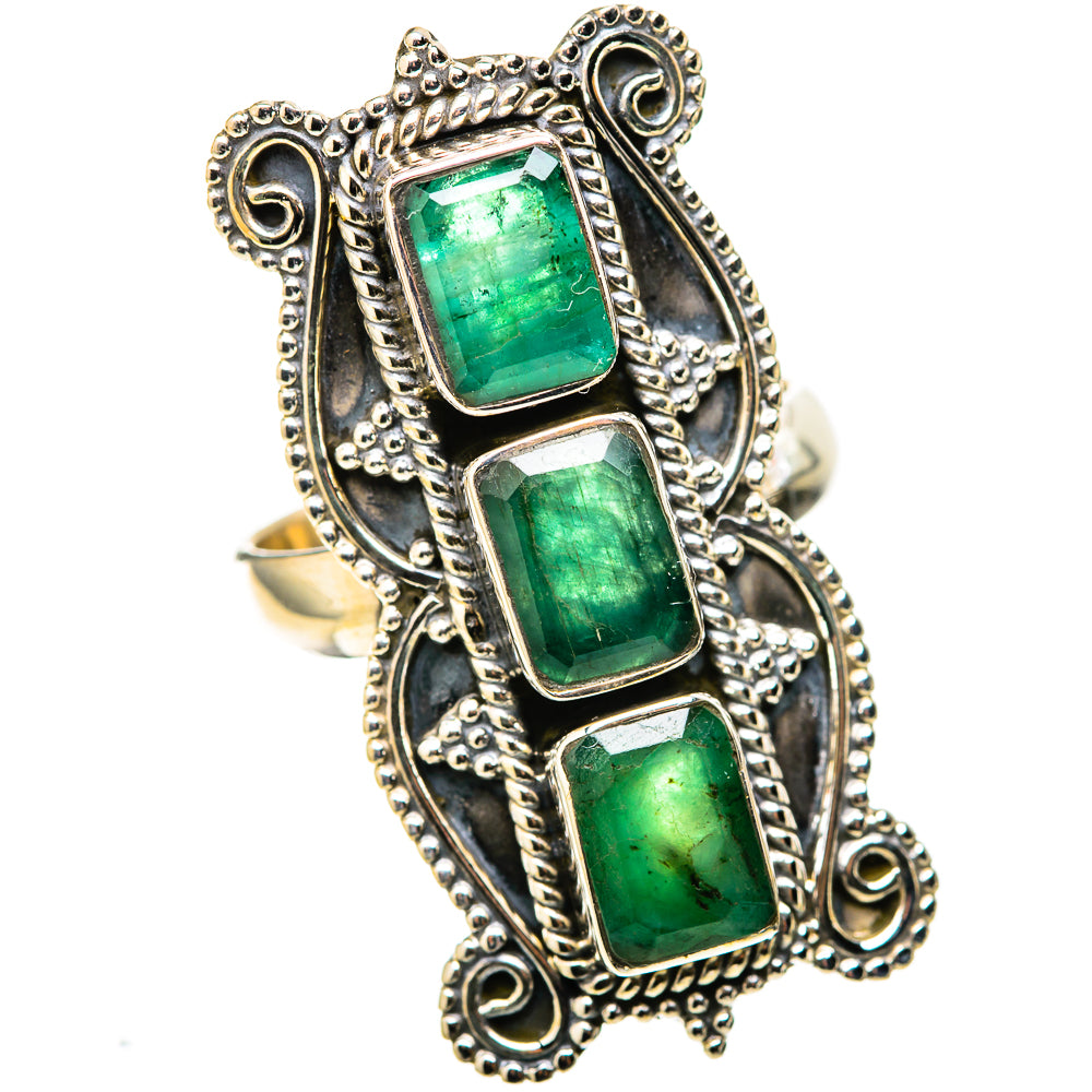 Zambian Emerald Rings handcrafted by Anasilvercos - RING128392 - Photo 2