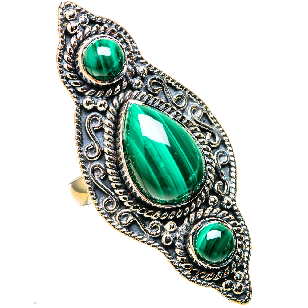 Malachite Rings handcrafted by Anasilvercos - RING128393 - Photo 2