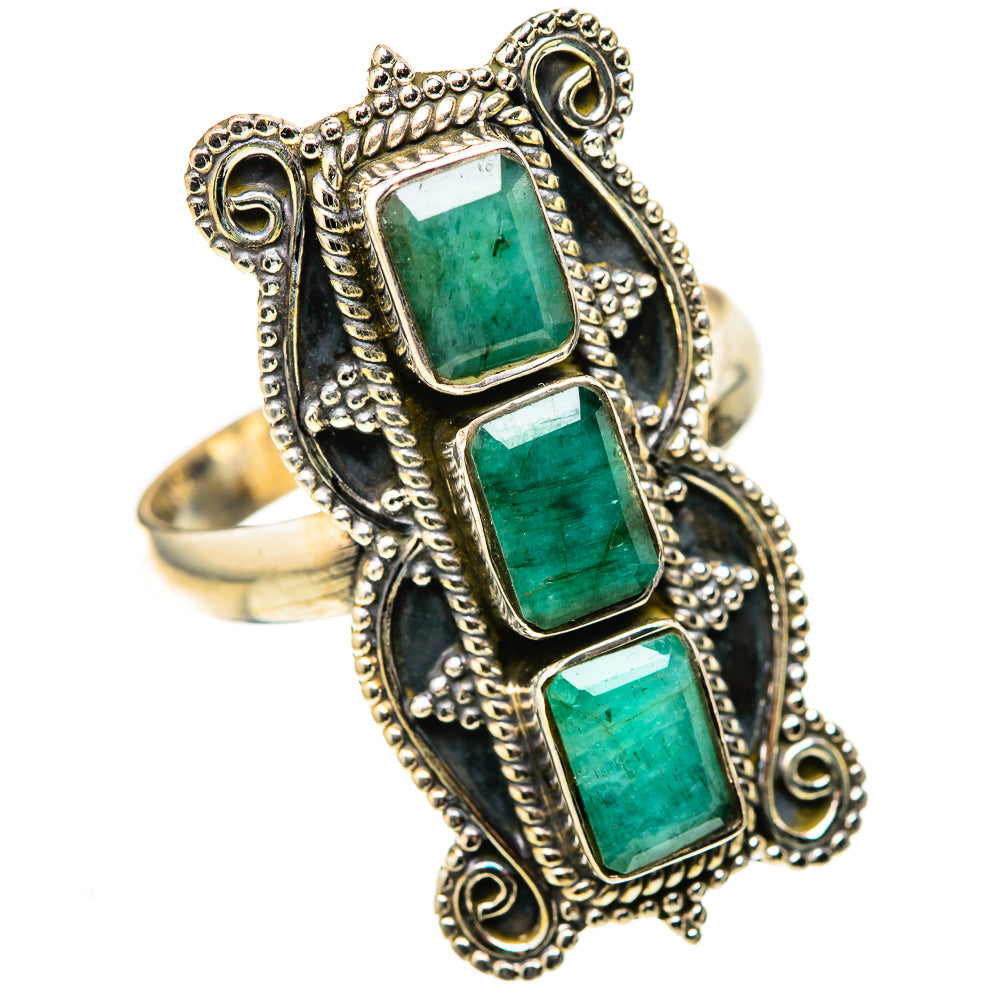 Zambian Emerald Rings handcrafted by Anasilvercos - RING128410 - Photo 2