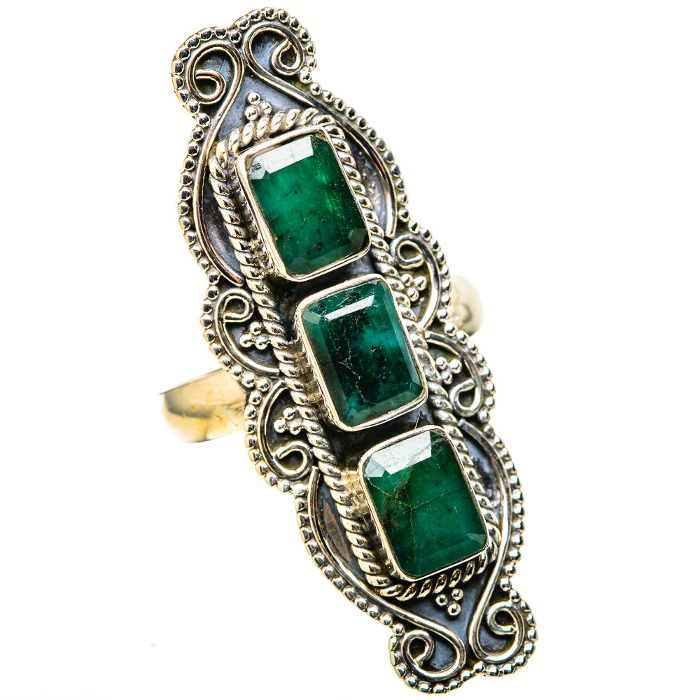 Zambian Emerald Rings handcrafted by Anasilvercos - RING128411 - Photo 2