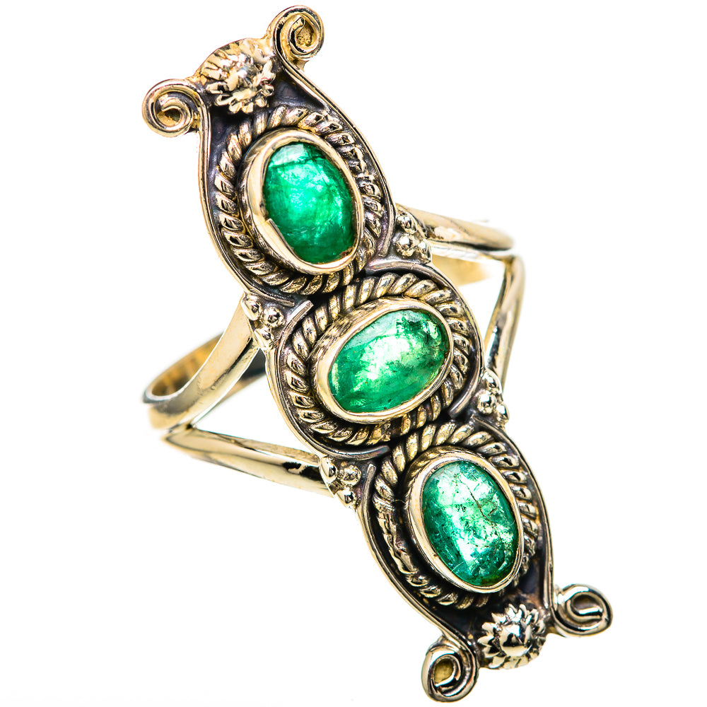 Zambian Emerald Rings handcrafted by Anasilvercos - RING128430 - Photo 2