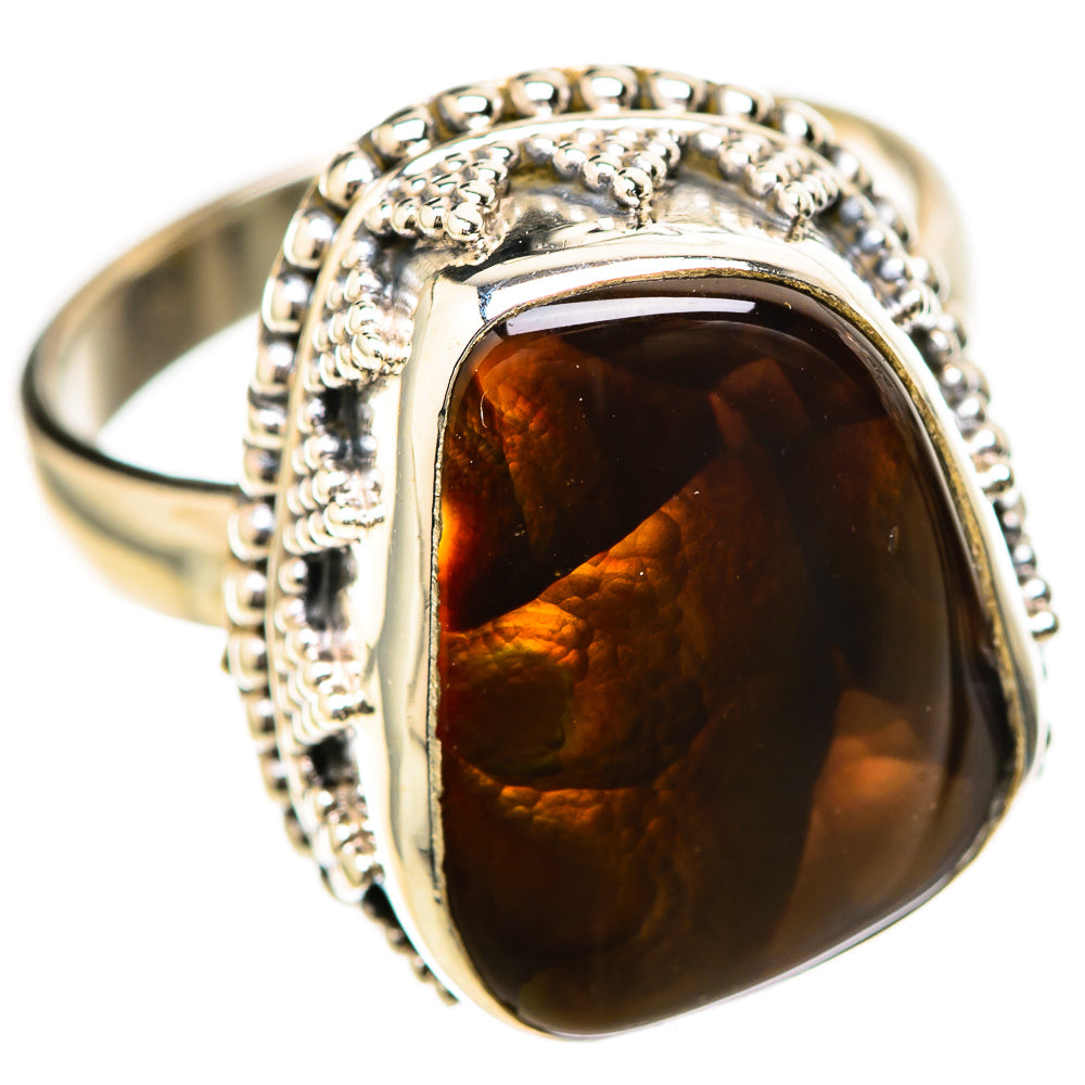 Mexican Fire Agate Rings handcrafted by Anasilvercos - RING128432 - Photo 2