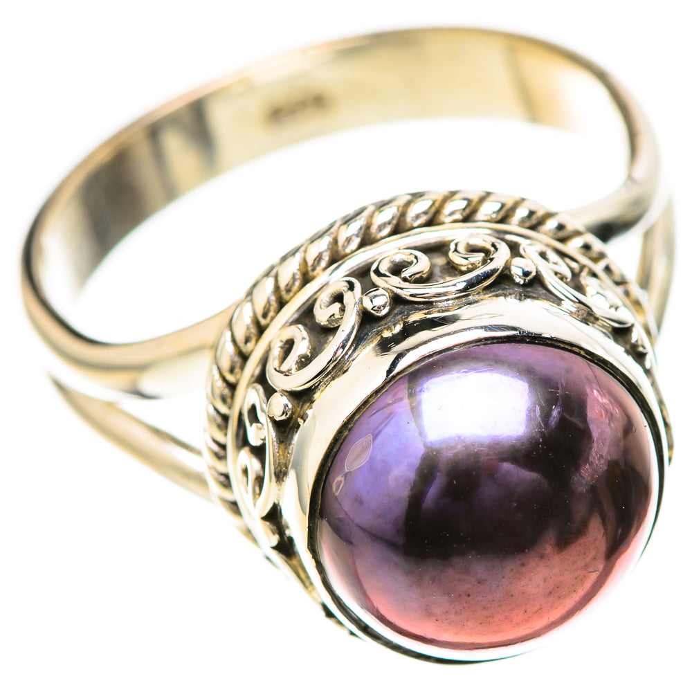 Titanium Cultured Pearl Rings handcrafted by Anasilvercos - RING128434 - Photo 2