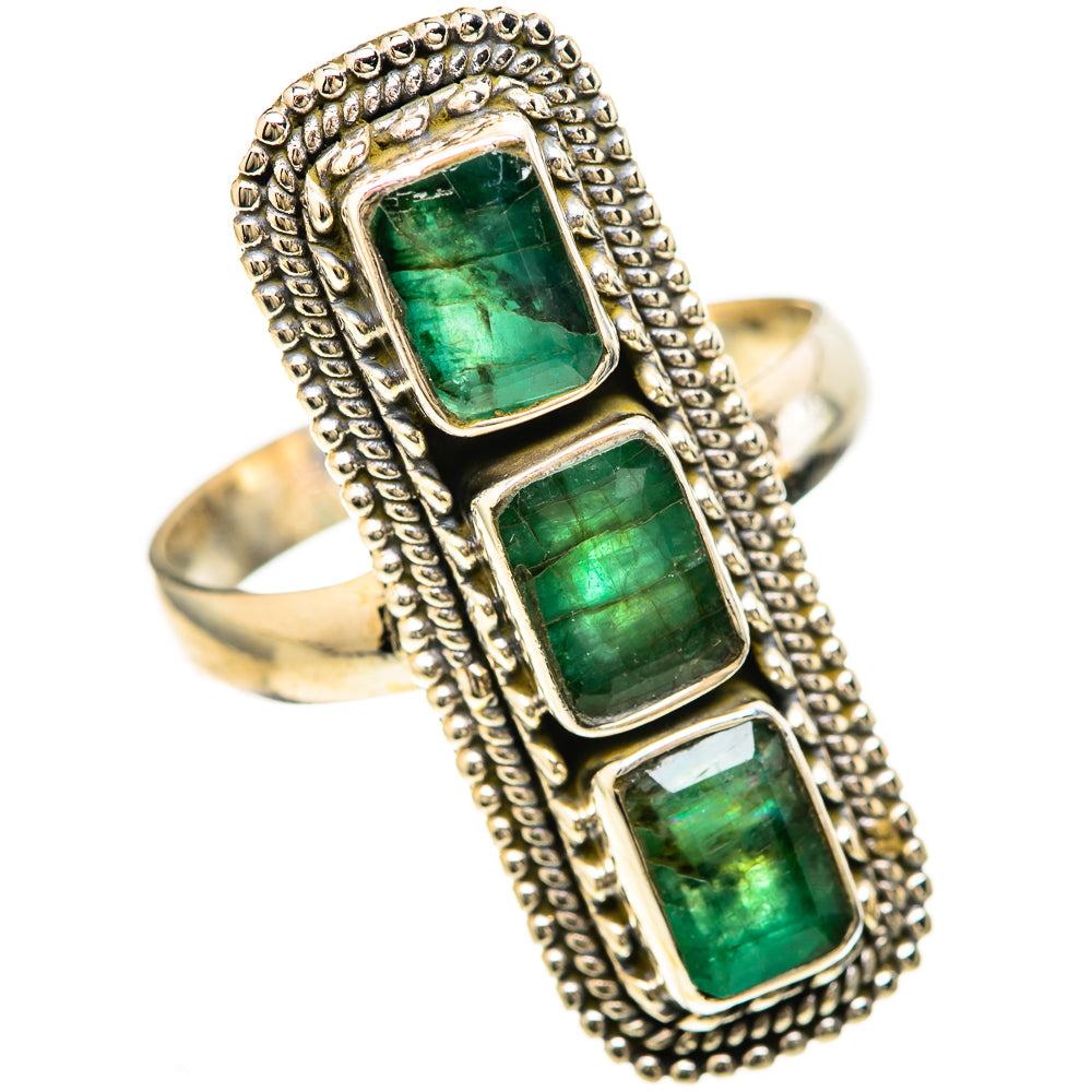 Zambian Emerald Rings handcrafted by Anasilvercos - RING128455 - Photo 2