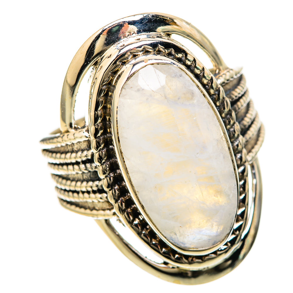 Rainbow Moonstone Rings handcrafted by Anasilvercos - RING128466 - Photo 2