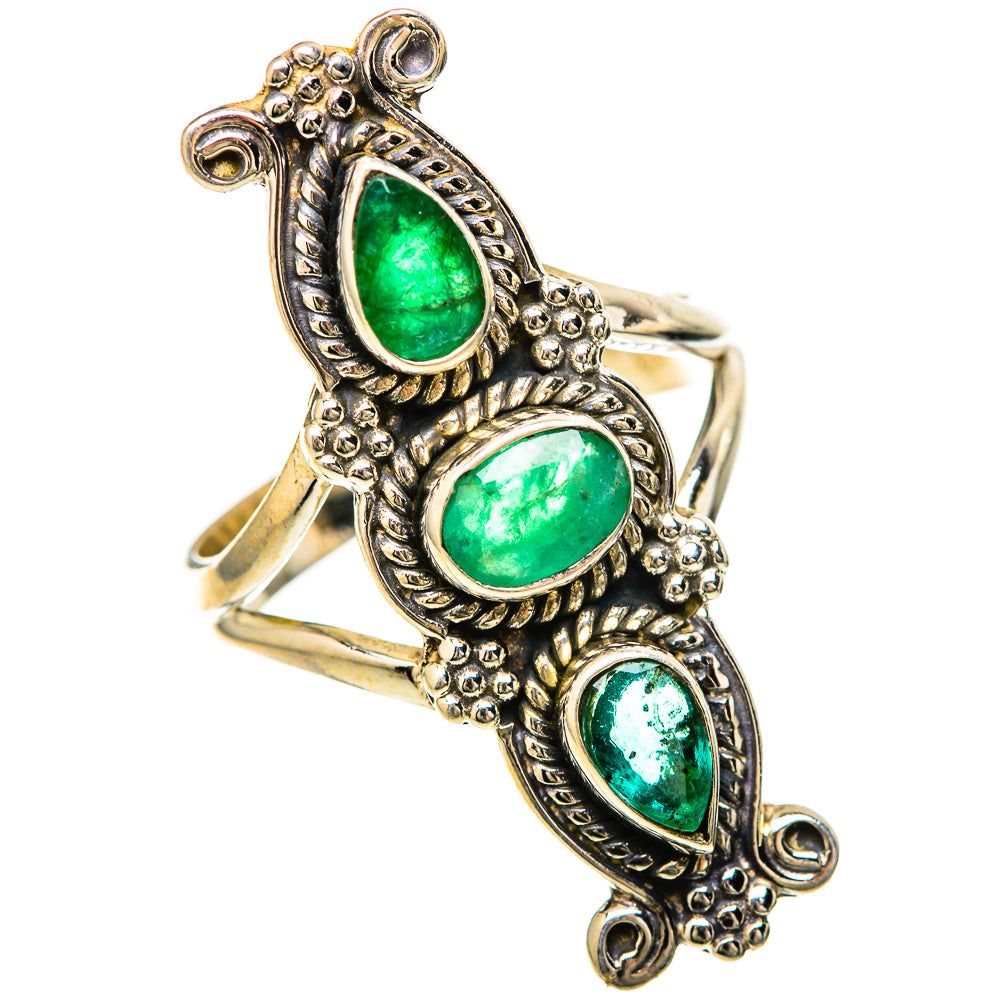 Zambian Emerald Rings handcrafted by Anasilvercos - RING128483 - Photo 2