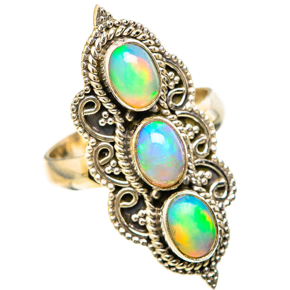 Ethiopian Opal Rings handcrafted by Anasilvercos - RING128497 - Photo 2