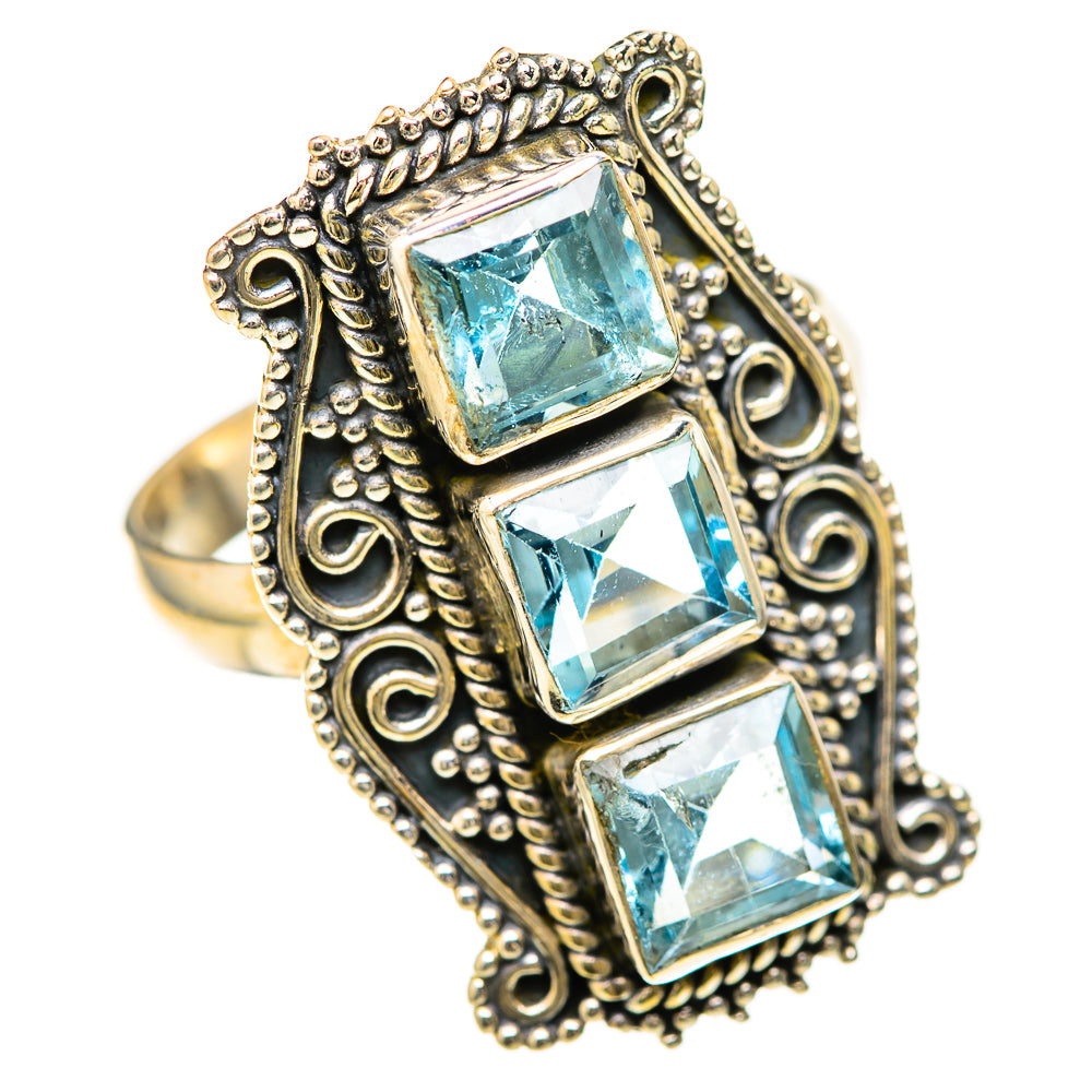 Blue Topaz Rings handcrafted by Anasilvercos - RING128504 - Photo 2