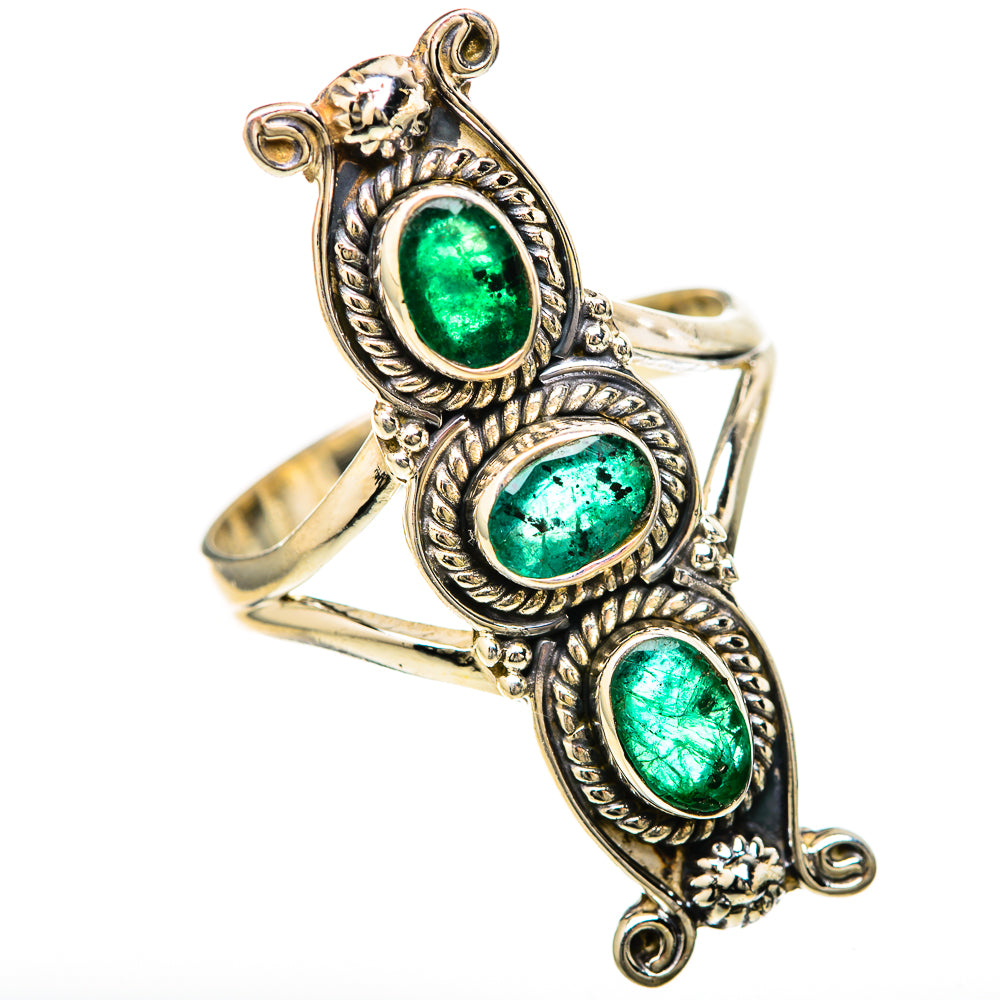 Zambian Emerald Rings handcrafted by Anasilvercos - RING128508 - Photo 2