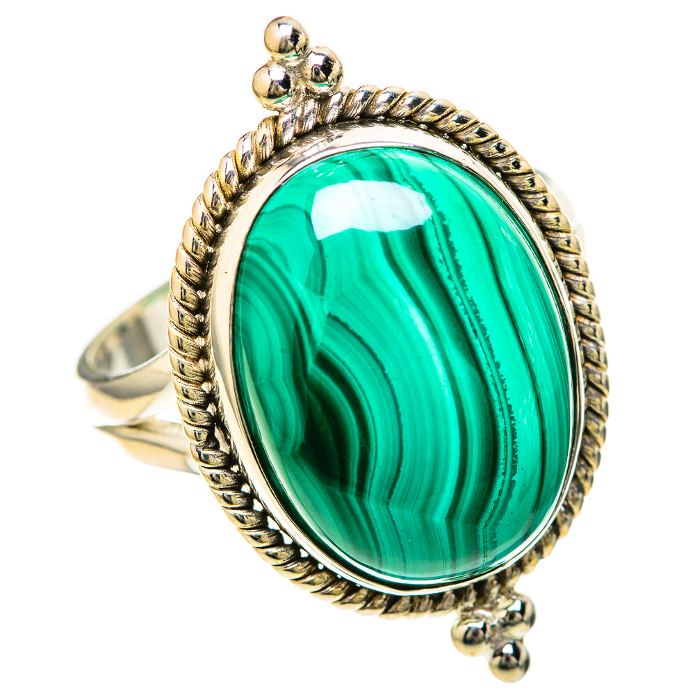 Malachite Rings handcrafted by Anasilvercos - RING128509 - Photo 2