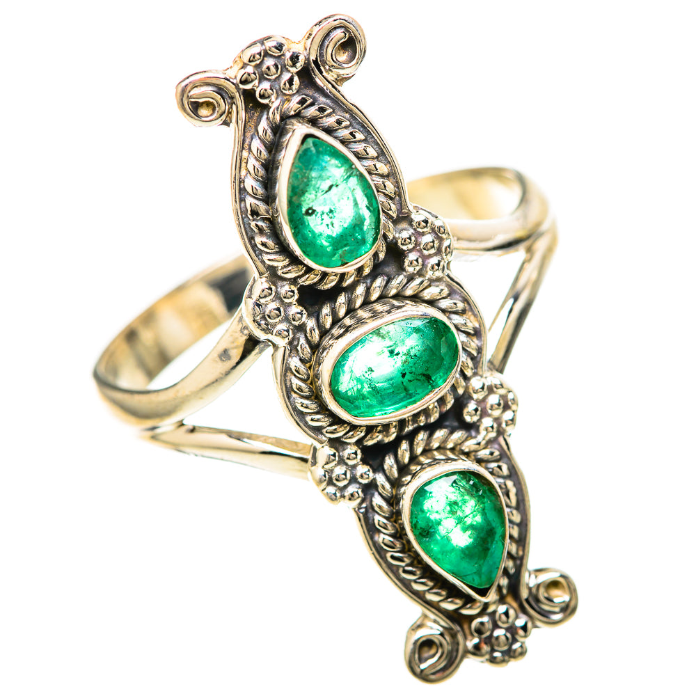 Zambian Emerald Rings handcrafted by Anasilvercos - RING128537 - Photo 2