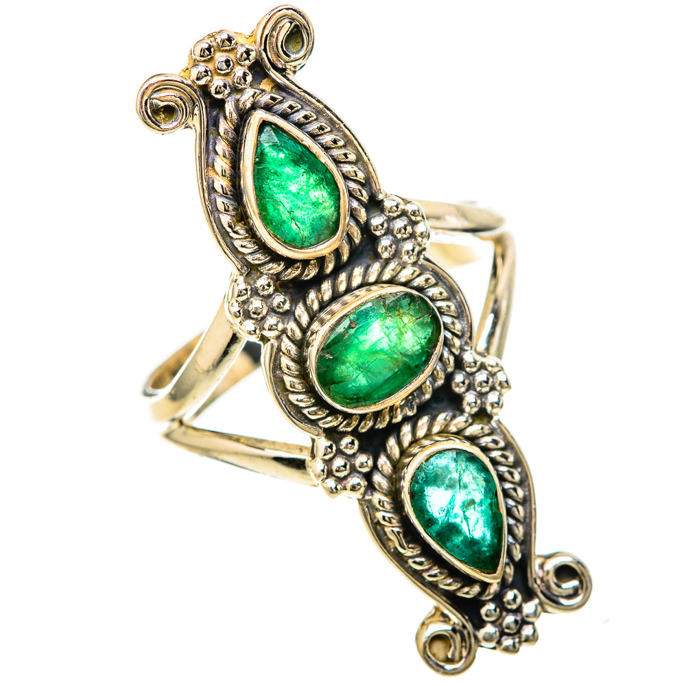 Zambian Emerald Rings handcrafted by Anasilvercos - RING128559 - Photo 2