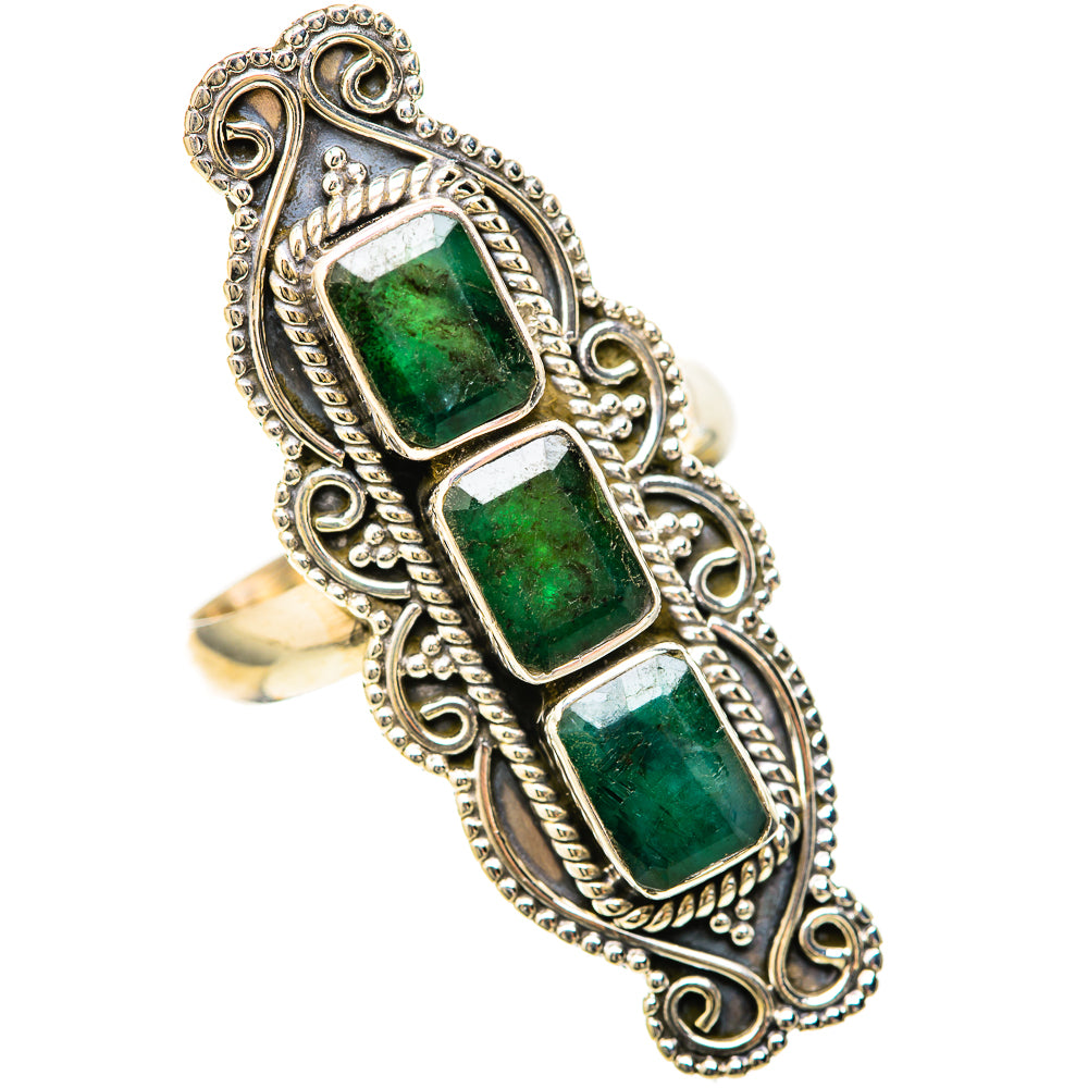 Zambian Emerald Rings handcrafted by Anasilvercos - RING128577 - Photo 2
