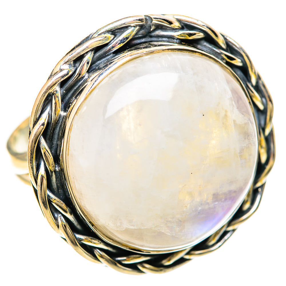 Rainbow Moonstone Rings handcrafted by Anasilvercos - RING128581 - Photo 2