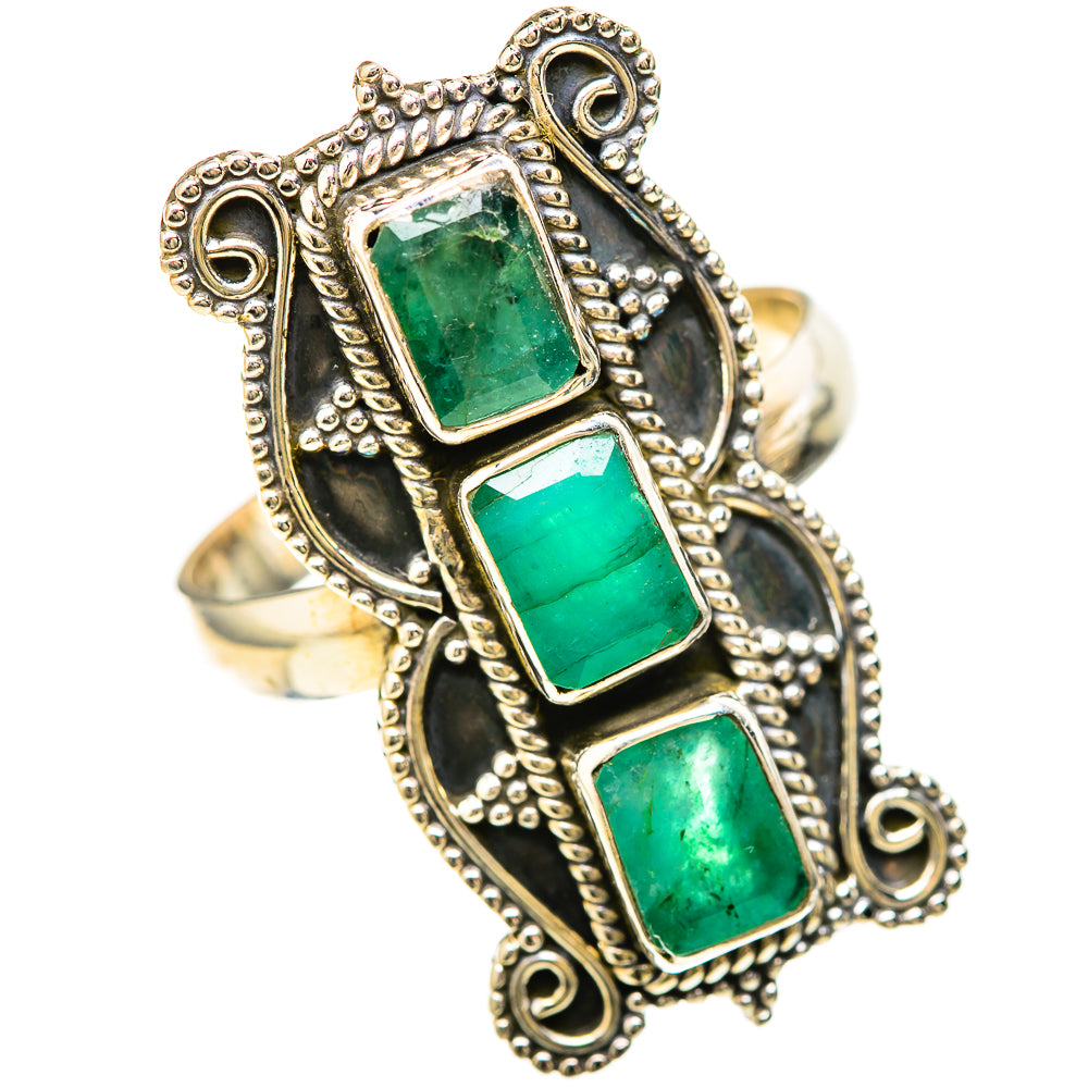 Zambian Emerald Rings handcrafted by Anasilvercos - RING128611 - Photo 2
