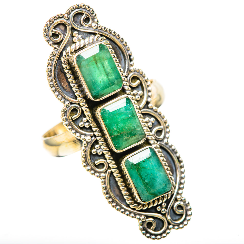 Zambian Emerald Rings handcrafted by Anasilvercos - RING128612 - Photo 2