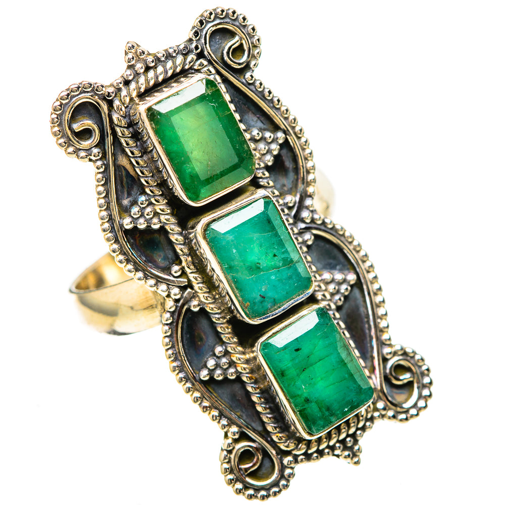 Zambian Emerald Rings handcrafted by Anasilvercos - RING128627 - Photo 2