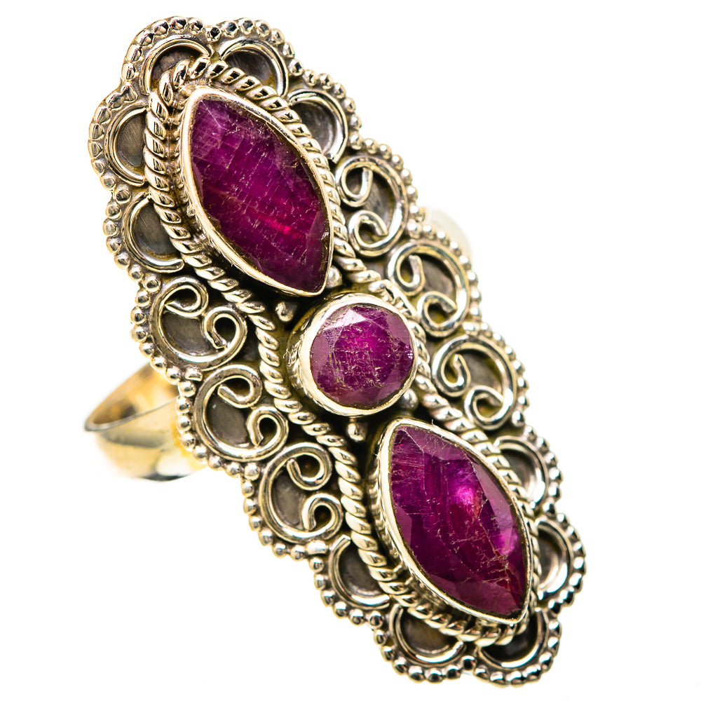Red Sillimanite Rings handcrafted by Anasilvercos - RING128631 - Photo 2