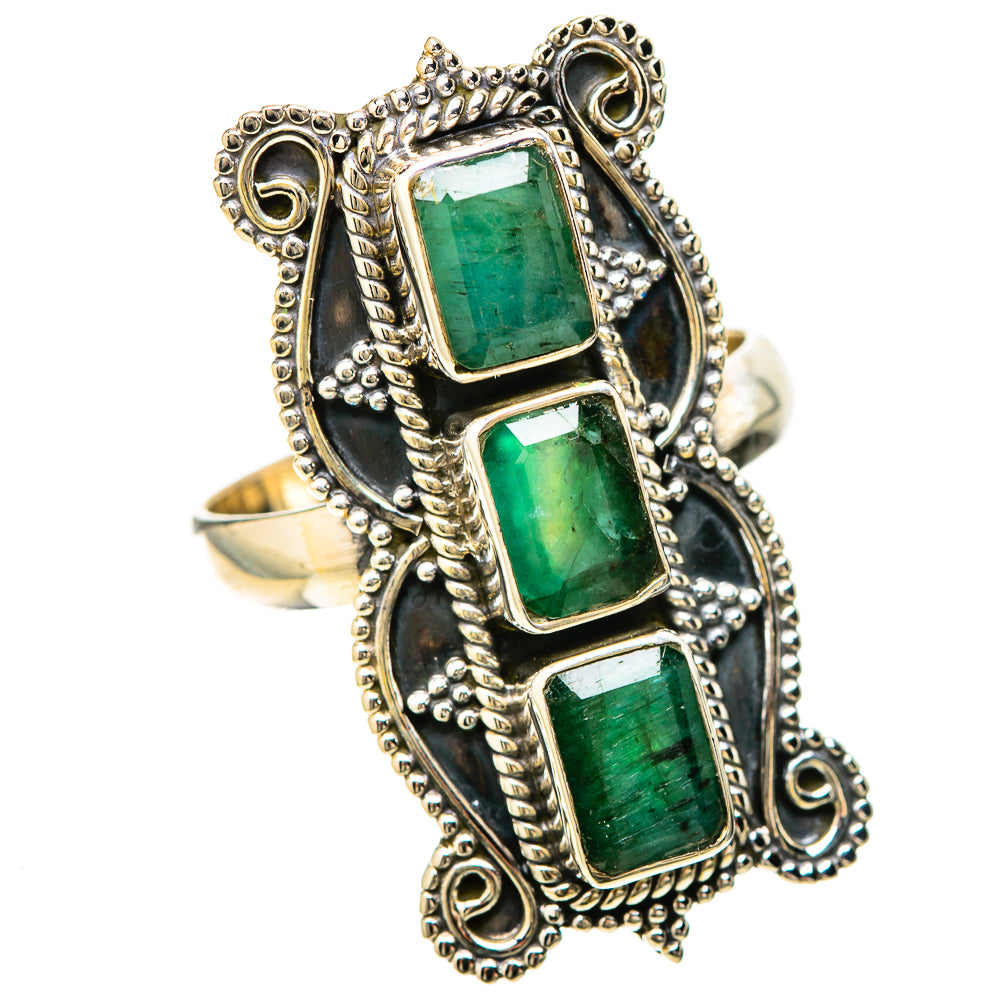 Zambian Emerald Rings handcrafted by Anasilvercos - RING128641 - Photo 2