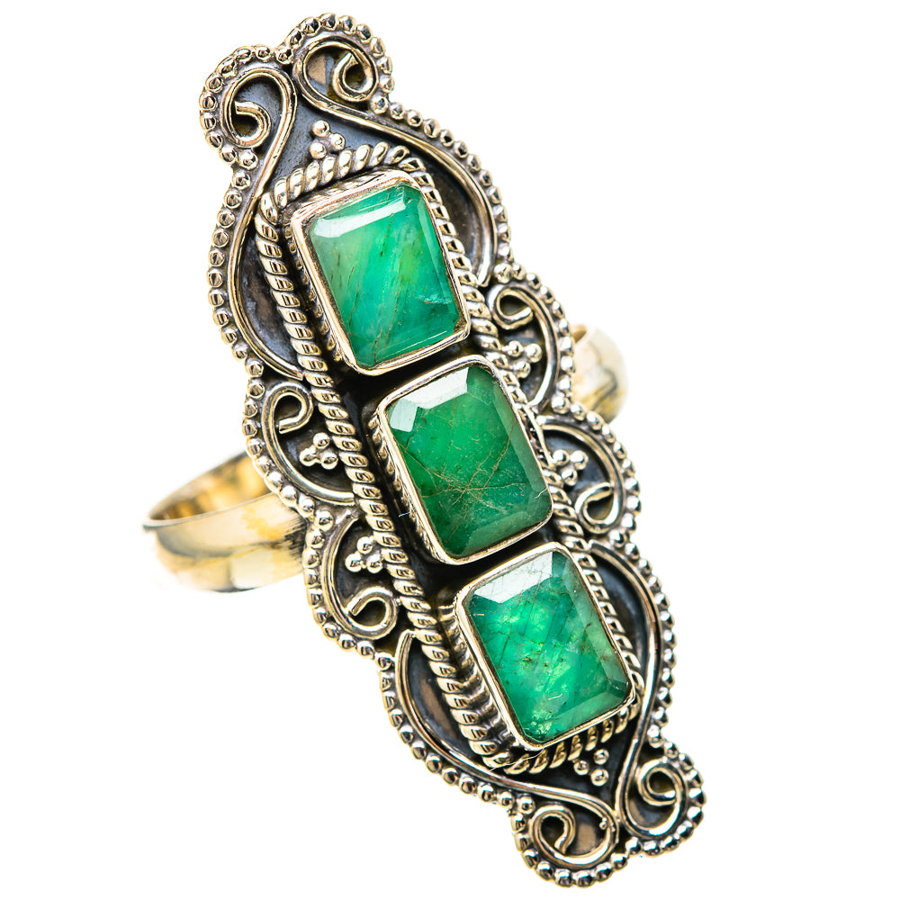 Zambian Emerald Rings handcrafted by Anasilvercos - RING128642 - Photo 2