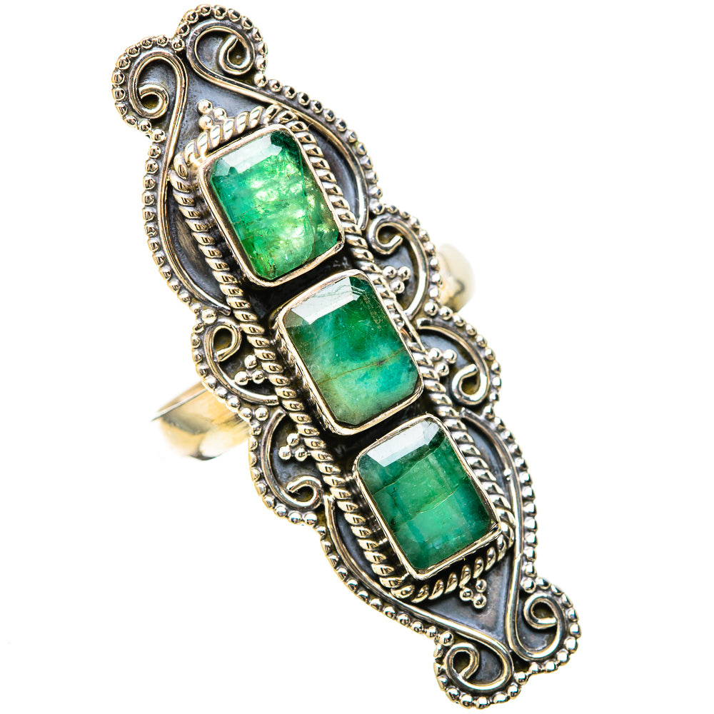 Zambian Emerald Rings handcrafted by Anasilvercos - RING128654 - Photo 2