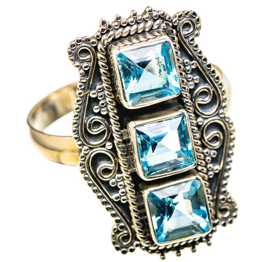 Blue Topaz Rings handcrafted by Anasilvercos - RING128687 - Photo 2