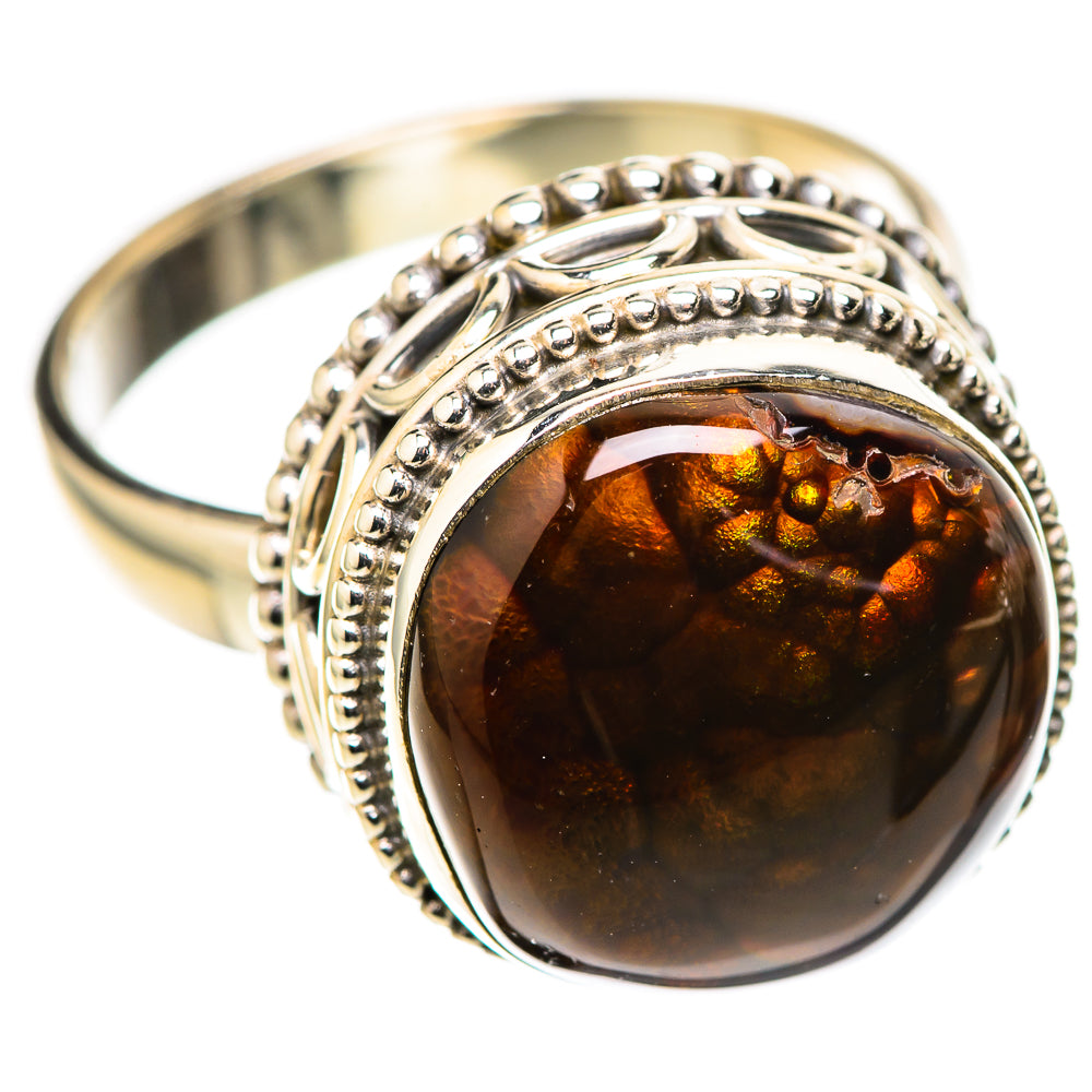 Mexican Fire Agate Rings handcrafted by Anasilvercos - RING128695 - Photo 2