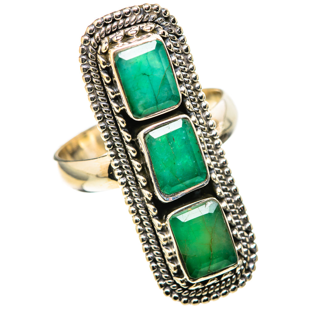 Zambian Emerald Rings handcrafted by Anasilvercos - RING128716 - Photo 2