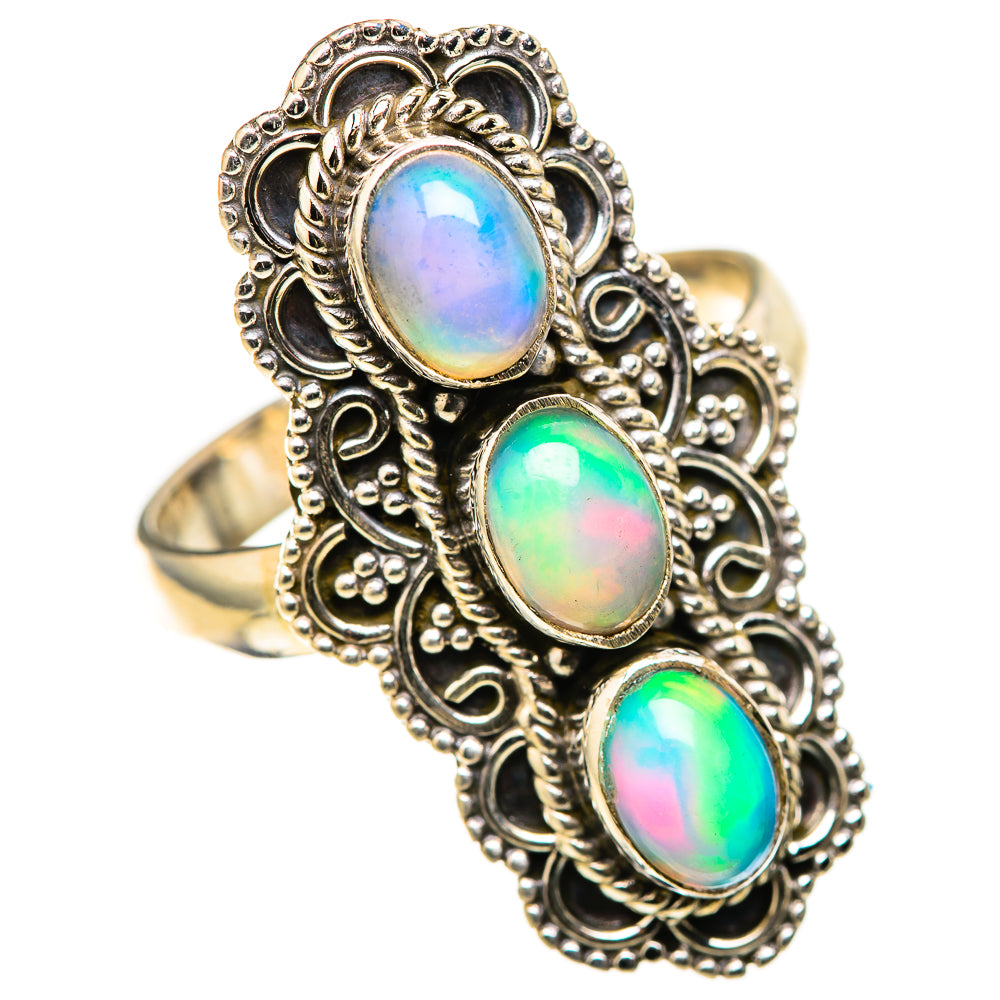 Ethiopian Opal Rings handcrafted by Anasilvercos - RING128730 - Photo 2