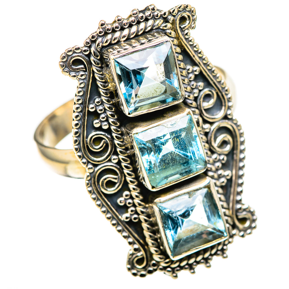 Blue Topaz Rings handcrafted by Anasilvercos - RING128735 - Photo 2