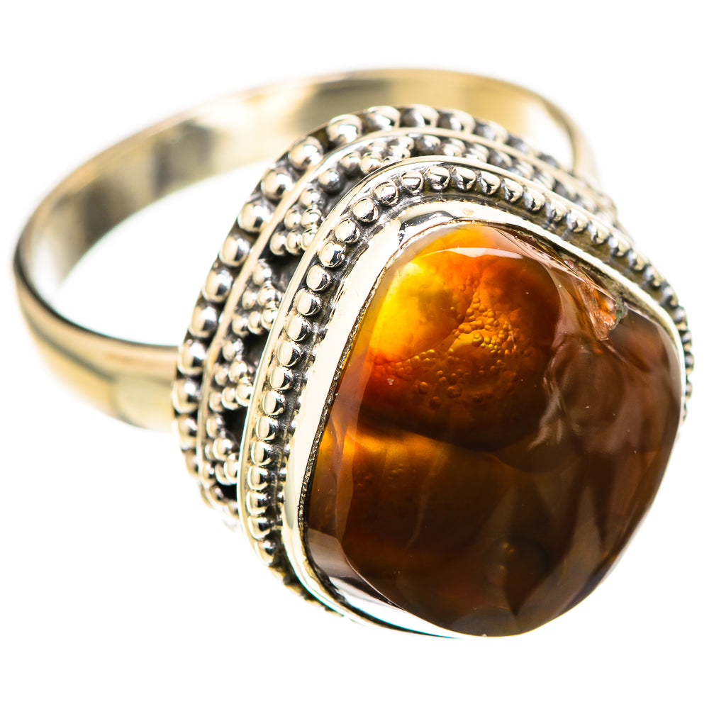 Mexican Fire Agate Rings handcrafted by Anasilvercos - RING128767 - Photo 2