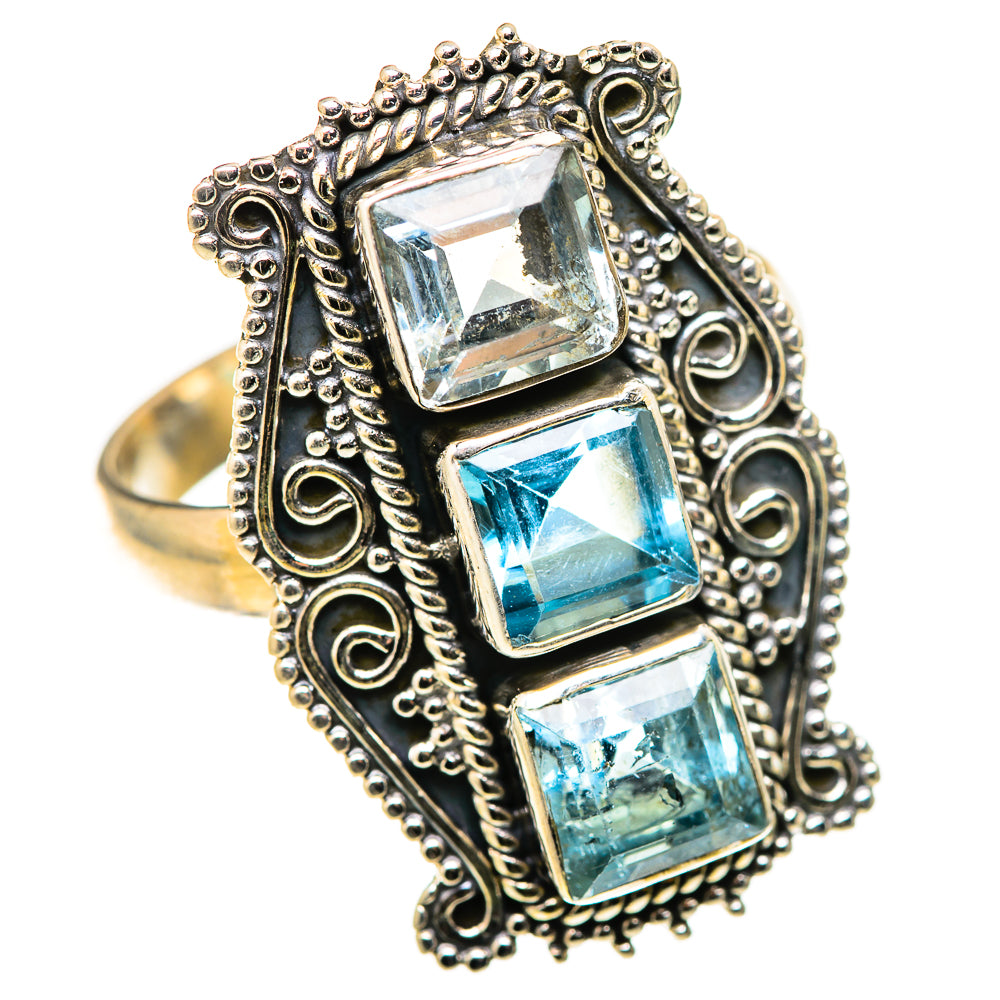 Blue Topaz Rings handcrafted by Anasilvercos - RING128807 - Photo 2