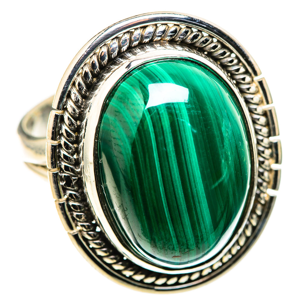 Malachite Rings handcrafted by Anasilvercos - RING128834 - Photo 2