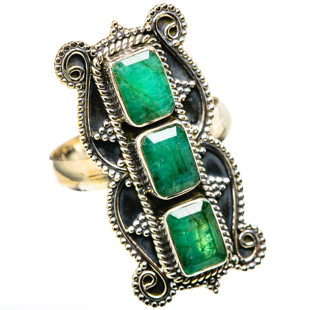 Zambian Emerald Rings handcrafted by Anasilvercos - RING128846 - Photo 2