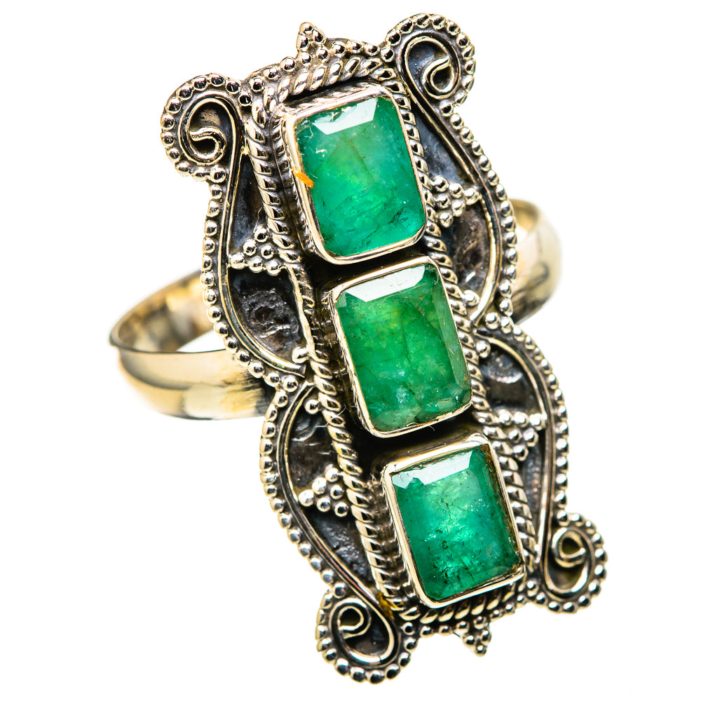 Zambian Emerald Rings handcrafted by Anasilvercos - RING128877 - Photo 2