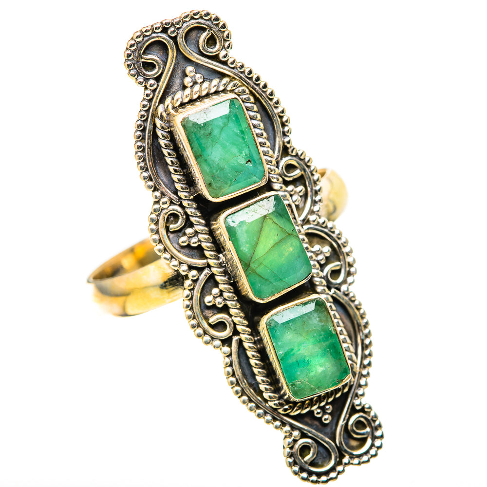 Zambian Emerald Rings handcrafted by Anasilvercos - RING128878 - Photo 2