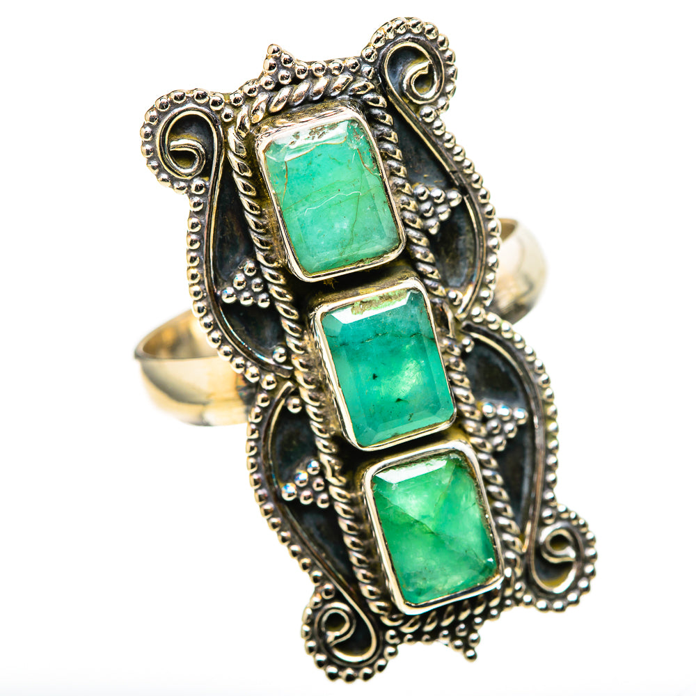 Zambian Emerald Rings handcrafted by Anasilvercos - RING128887 - Photo 2