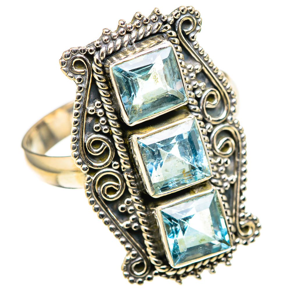 Blue Topaz Rings handcrafted by Anasilvercos - RING128922 - Photo 2