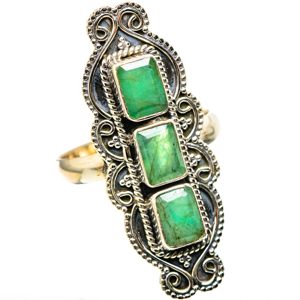 Zambian Emerald Rings handcrafted by Anasilvercos - RING128945 - Photo 2