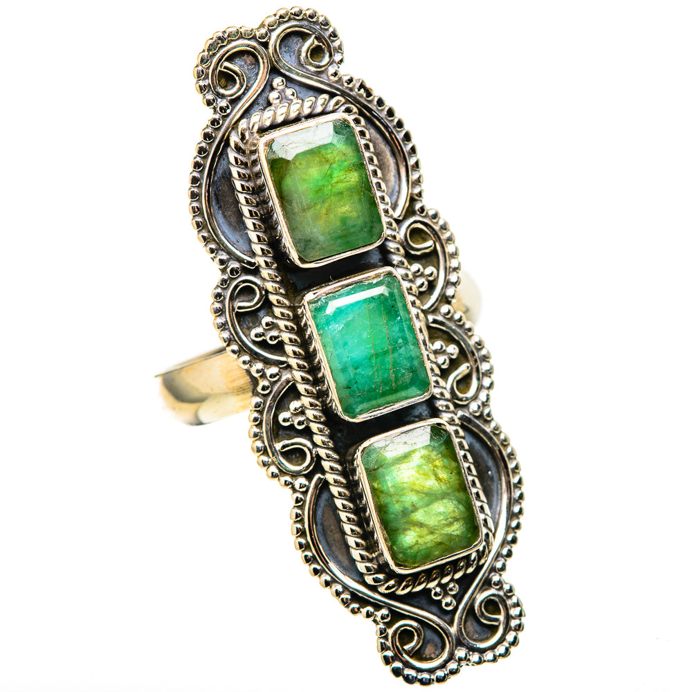 Zambian Emerald Rings handcrafted by Anasilvercos - RING128951 - Photo 2