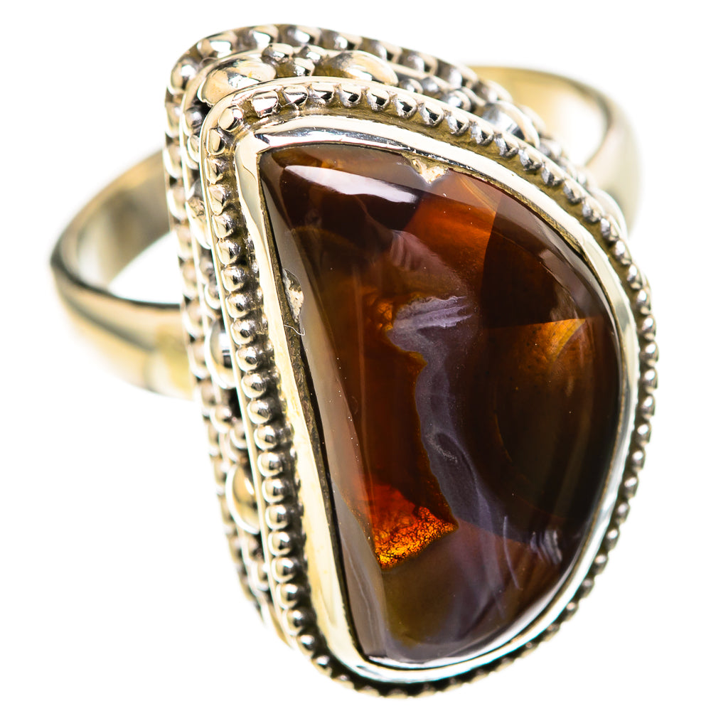 Mexican Fire Agate Rings handcrafted by Anasilvercos - RING128963 - Photo 2