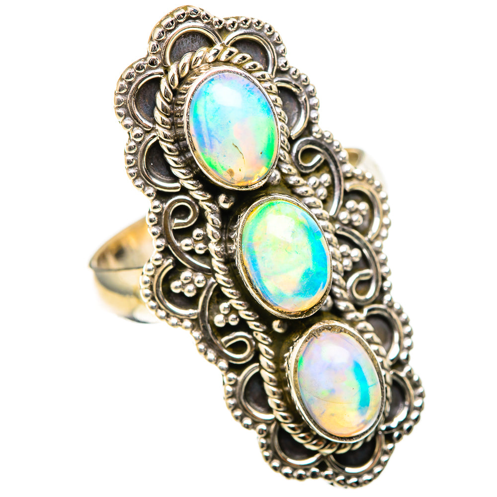 Ethiopian Opal Rings handcrafted by Anasilvercos - RING128974 - Photo 2