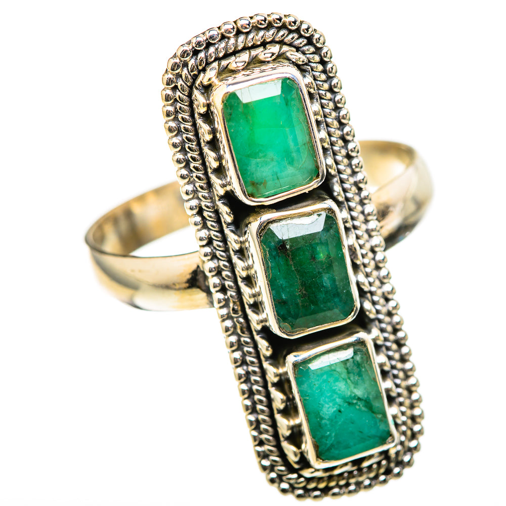 Zambian Emerald Rings handcrafted by Anasilvercos - RING128982 - Photo 2