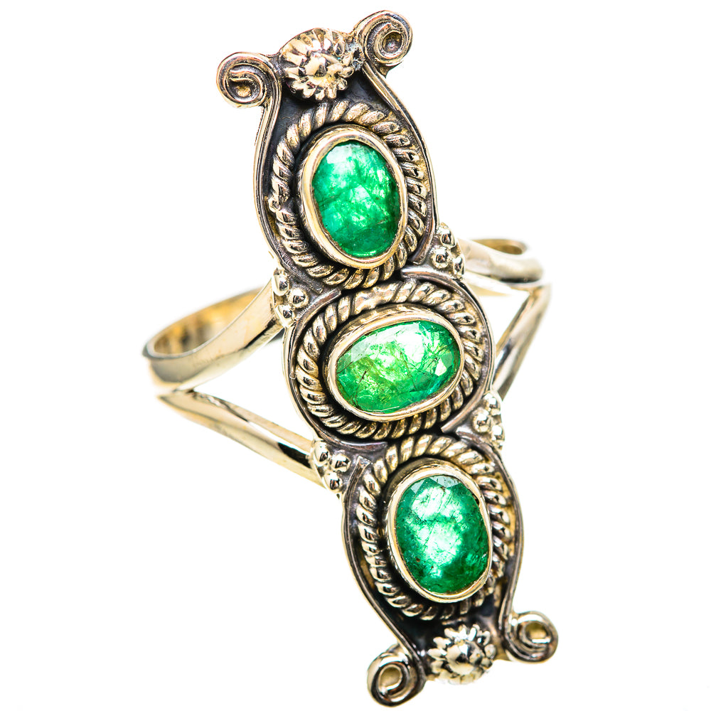 Zambian Emerald Rings handcrafted by Anasilvercos - RING128983 - Photo 2