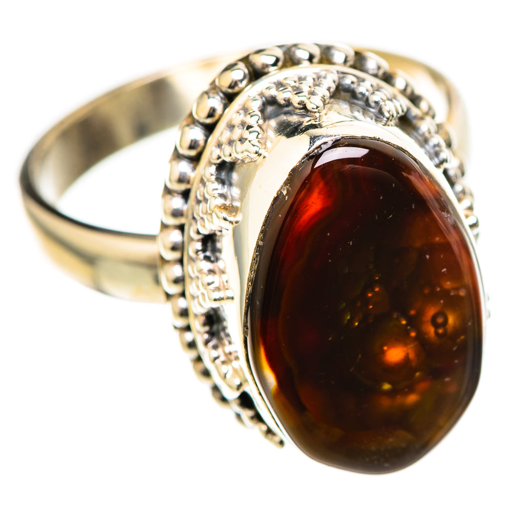 Mexican Fire Agate Rings handcrafted by Anasilvercos - RING128985 - Photo 2