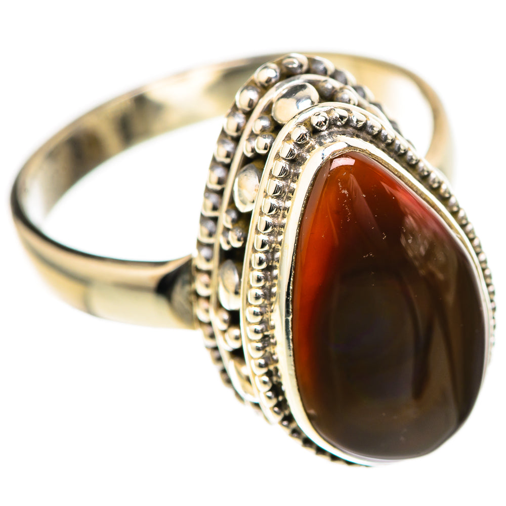 Mexican Fire Agate Rings handcrafted by Anasilvercos - RING128986 - Photo 2